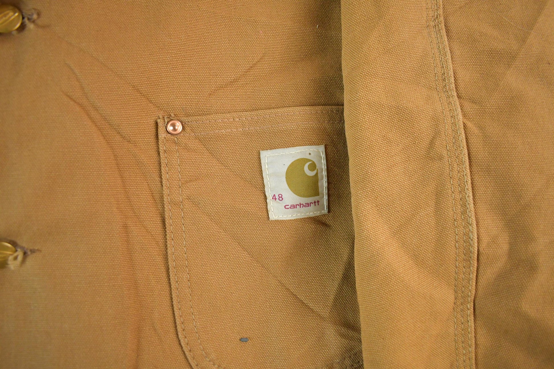Vintage 1980s Carhartt Chore Barn Coat Jacket Men's 48 Large