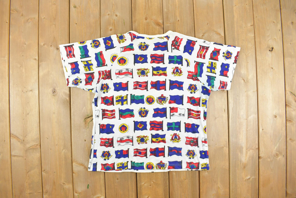 Vintage 1980s European Flags T Shirt