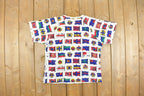 Vintage 1980s European Flags T Shirt