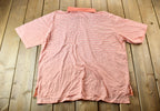 Vintage 1990s Polo Ralph Lauren Striped Crest Golf Polo Shirt
