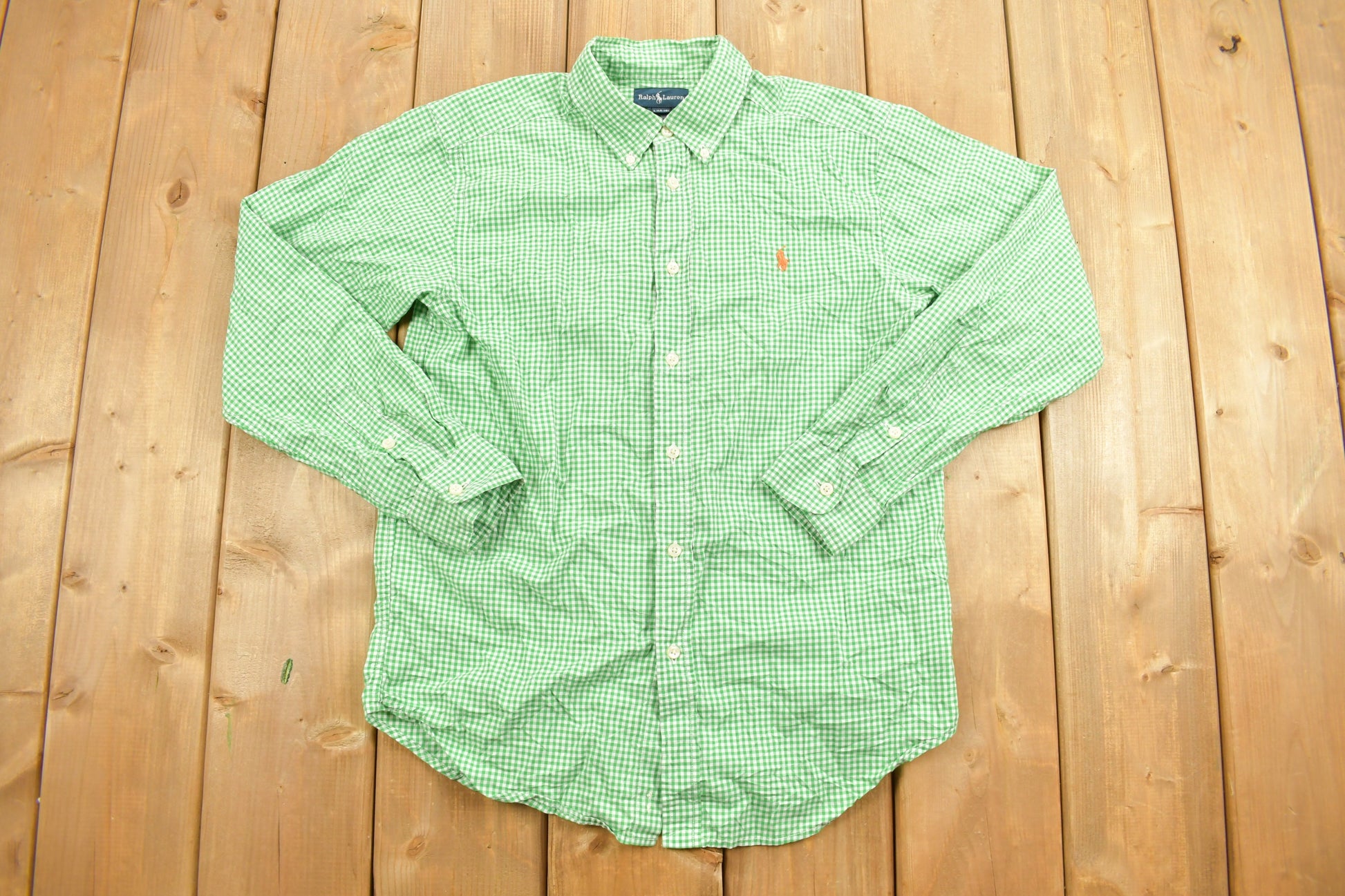 Vintage 1990s Youth Ralph Lauren Check Button Up Shirt