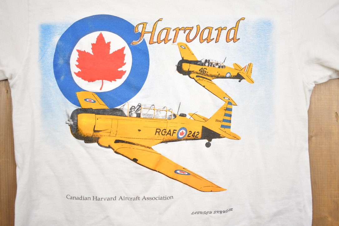 Vintage 1990s Canadian Harvard Aircraft Association T-Shirt