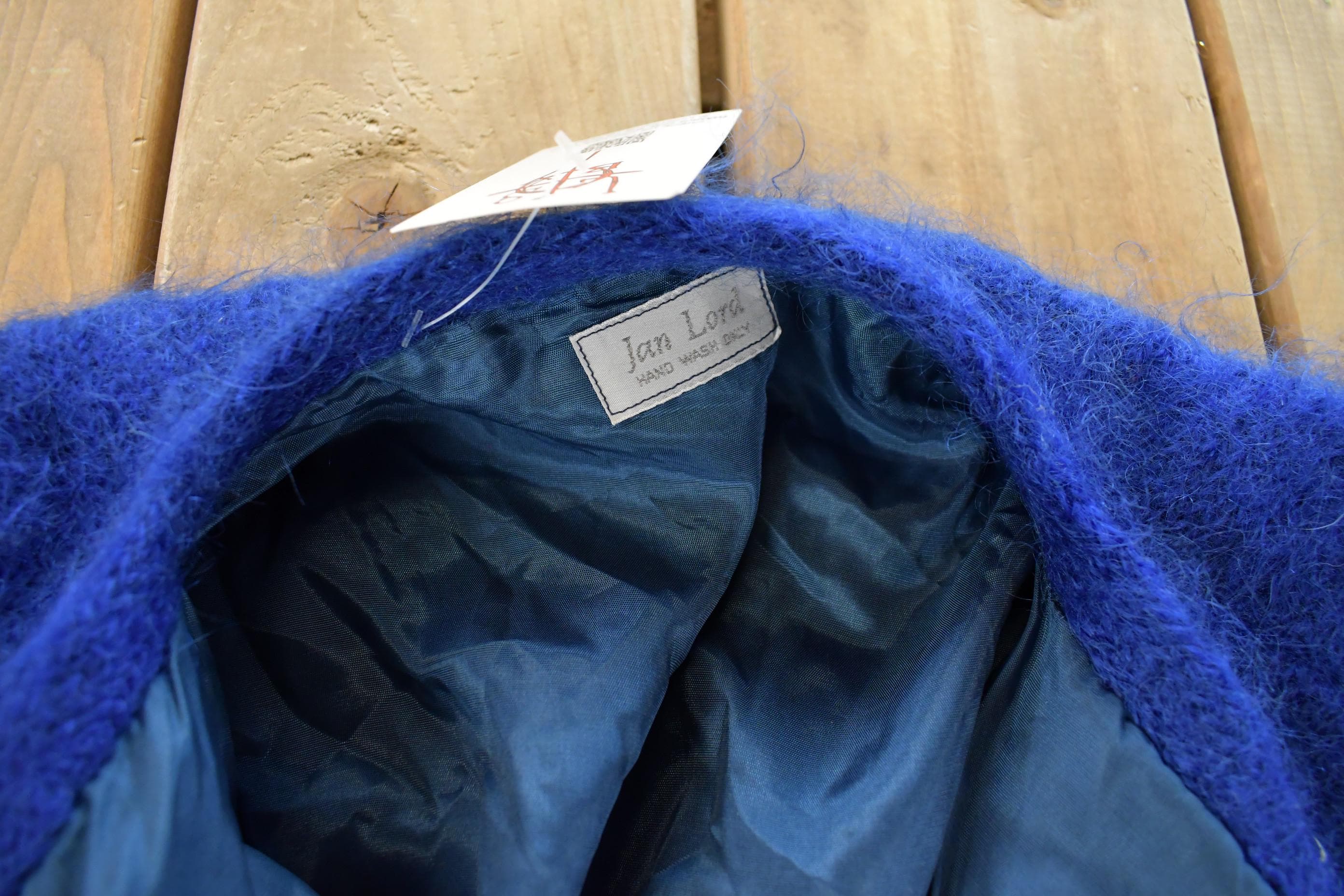 Vintage 1980s Jan Lord Mohair Long Coat Women's Large