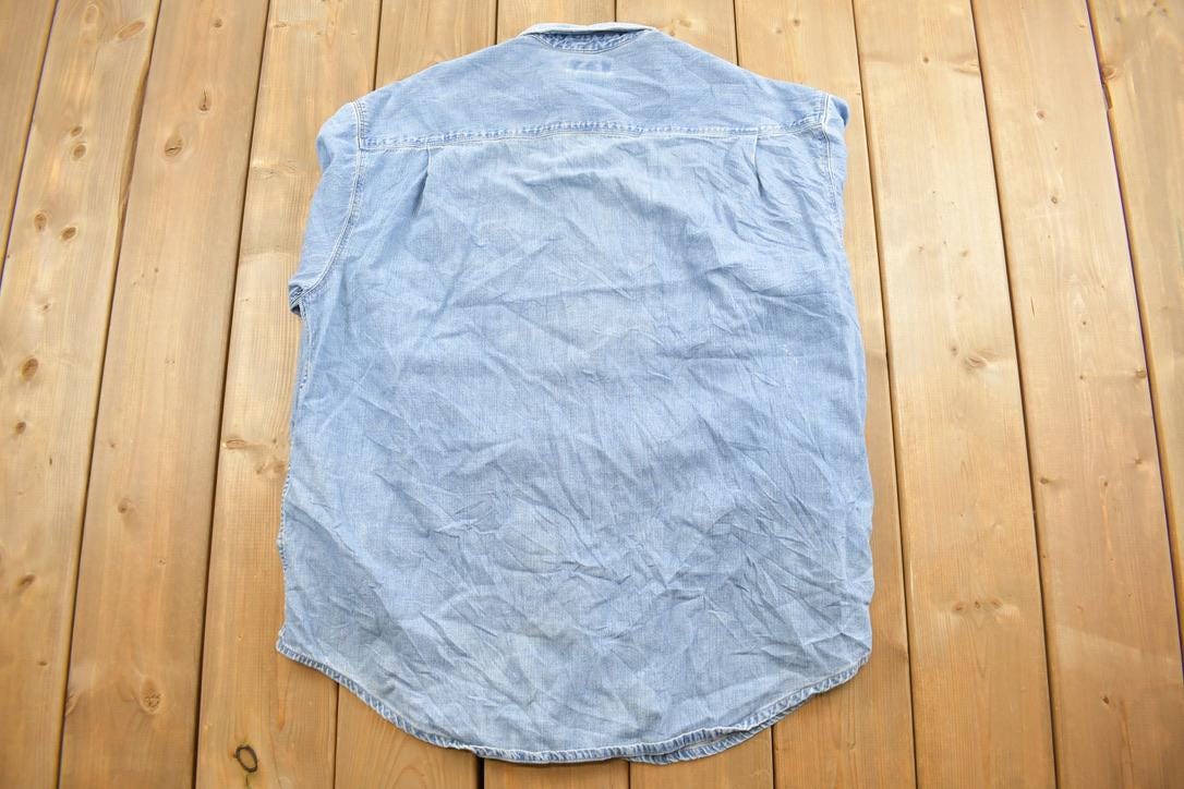 Vintage 1990s Eddie Bauer Denim Button Up Shirt