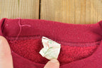 Vintage 1980s Blank Burgundy Crew Neck Sweatshirt