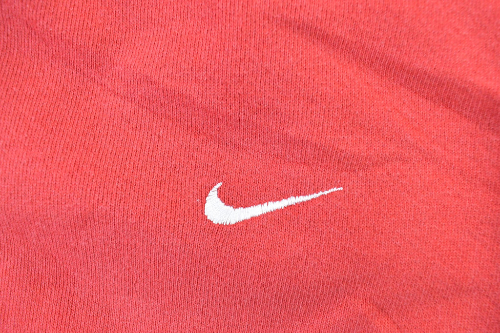Vintage 1990s Red Nike Embroidered Mini Swoosh Crewneck Sweatshirt