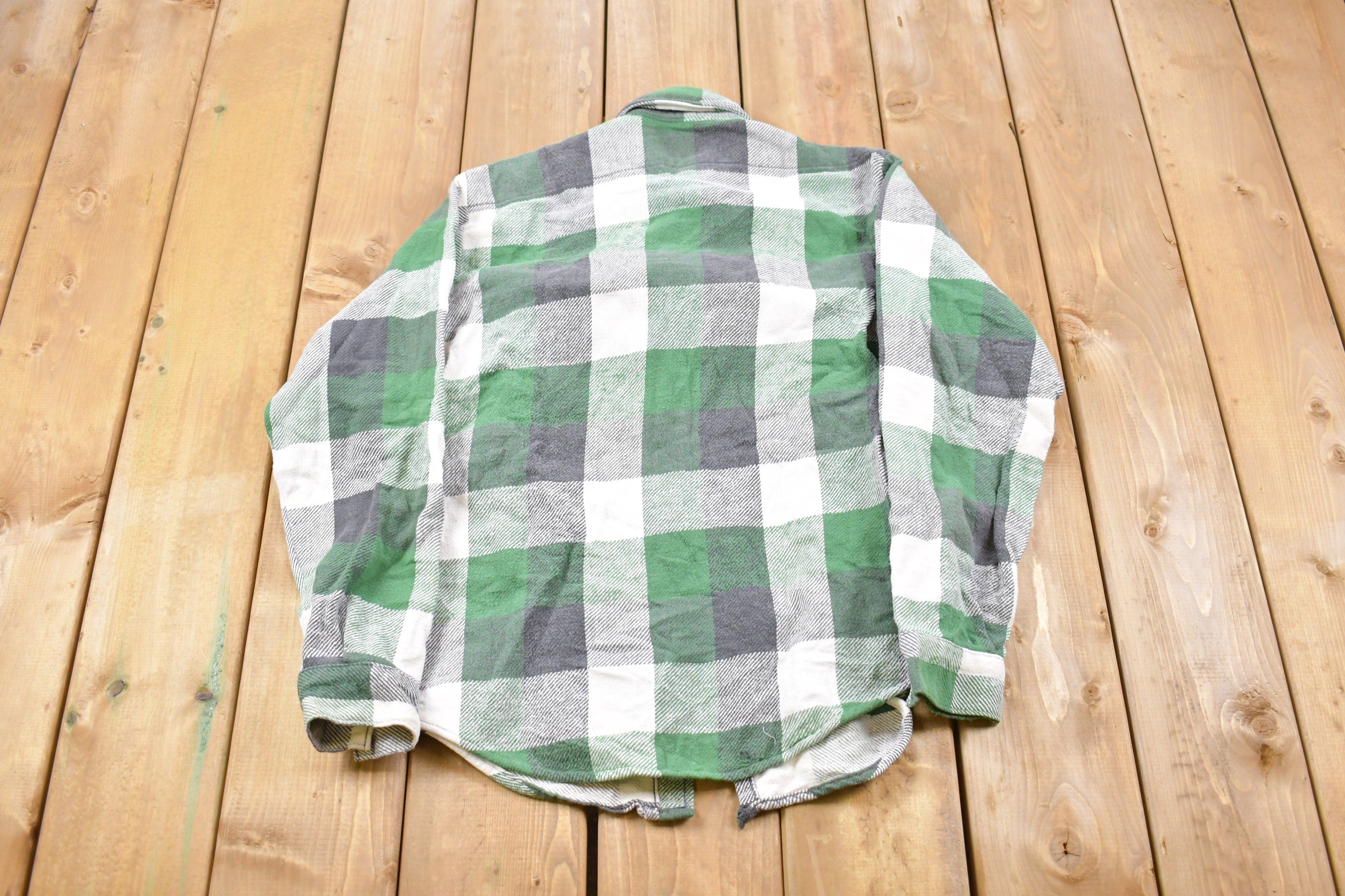 Vintage 1990s Five Brother Plaid Button Up Shirt