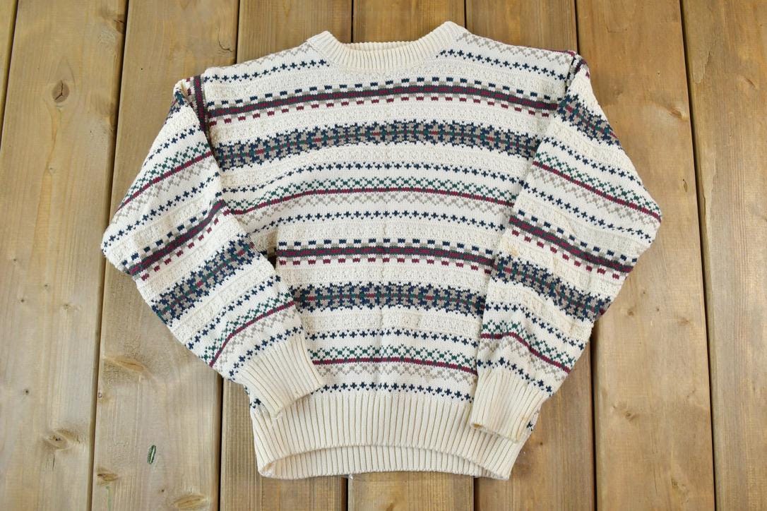 Vintage 1990s Youth Class Club Knit Crewneck Sweater