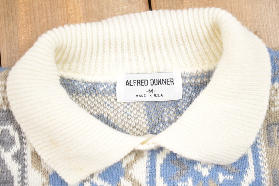 Vintage 1990s Alfred Dunner Knitted Collared Sweater /