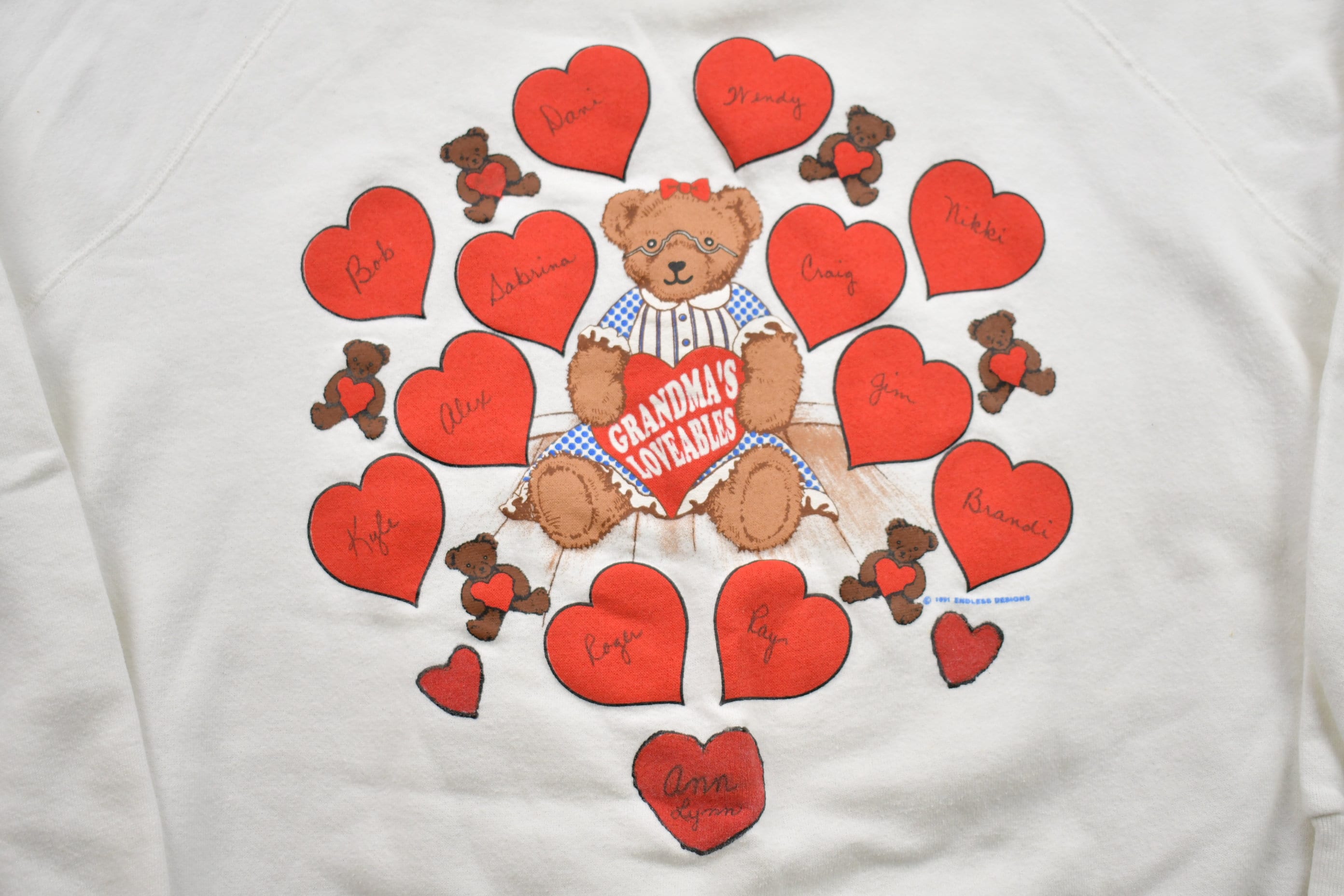 Vintage 1990s Lee Teddy Bear Theme Crewneck Sweater