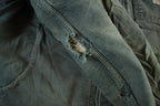 Vintage 1990s Distressed Carhartt Canvas Hooded Jacket Men's 40  Thrashed Sun Faded Work Wear