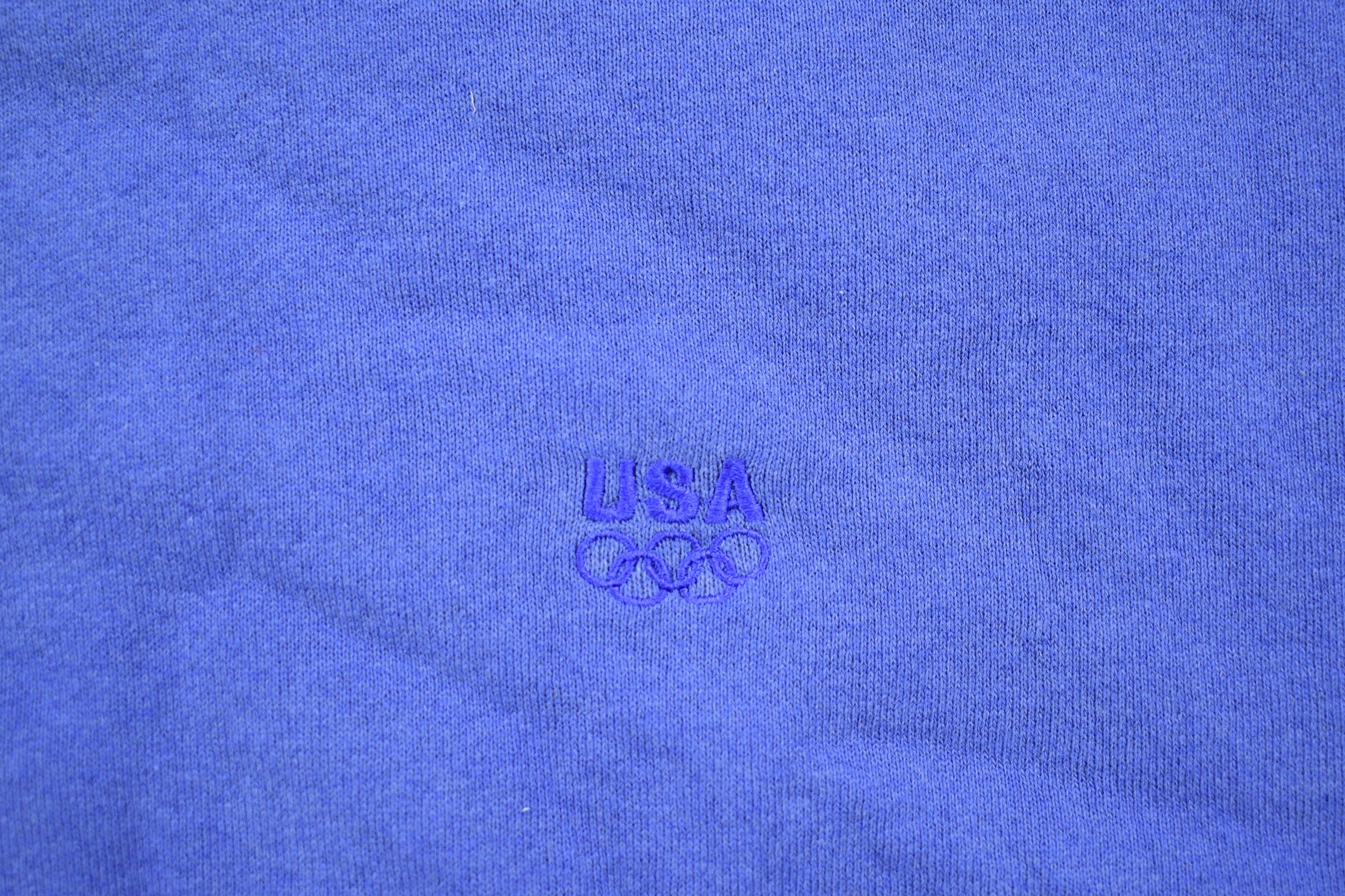 Vintage 1990s Blue USA Olympic Crewneck Sweatshirt
