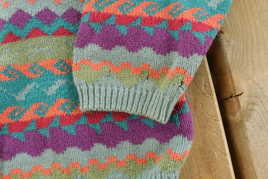 Vintage 1990s Gap Abstract Knit Cardigan Sweater Youth L