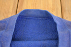 Vintage 1990s Blue Streetwear Blank Crewneck Sweatshirt Men's M