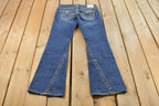Vintage Y2K True Religion Low Rise Flare Jeans Women's 29 x 31 / Bell Bottom / Y2K Style / Embroidered Jeans / 2000s / Contrast Stitching