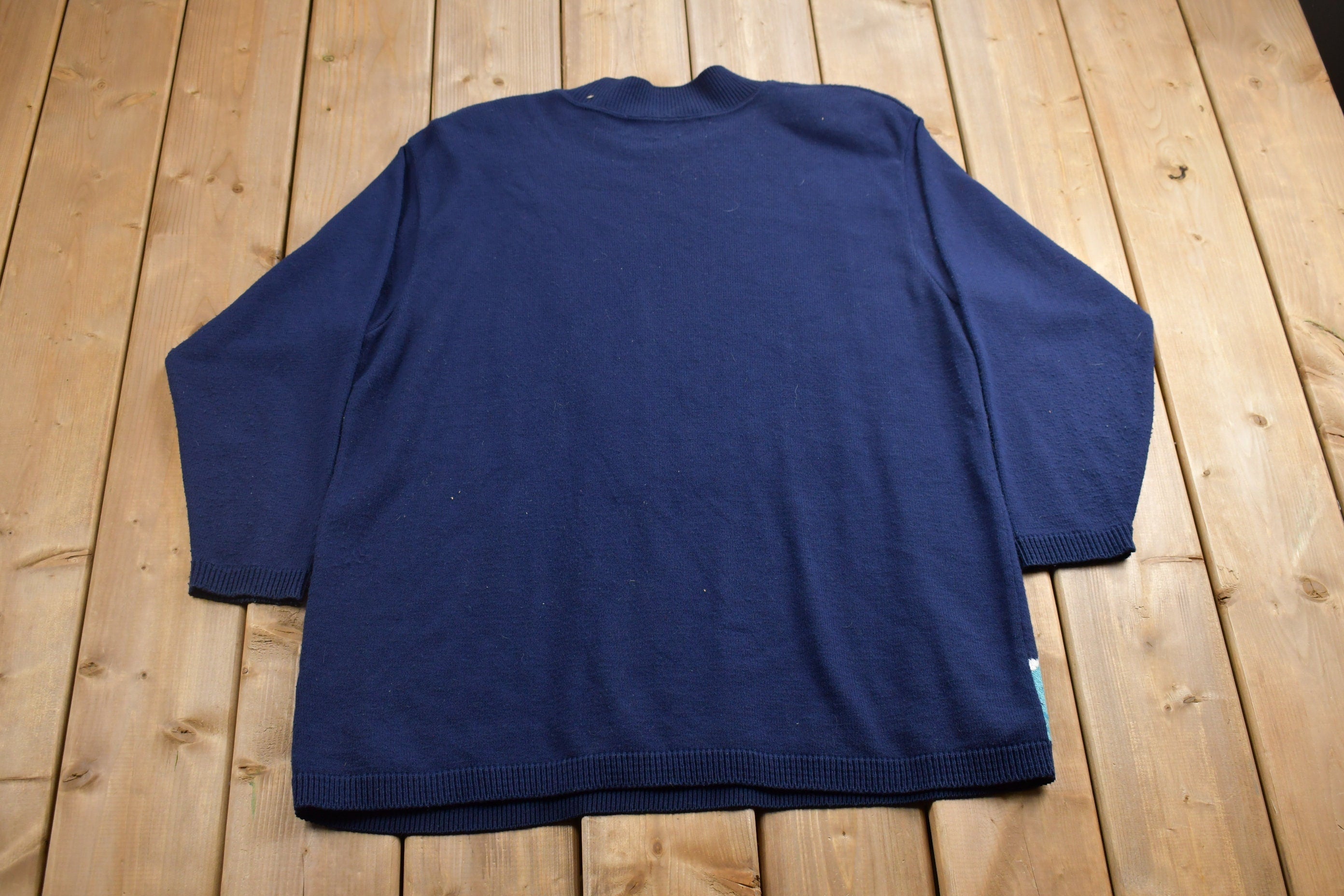 Vintage 1990s Alfred Dunner Floral Knitted Crewneck Sweater