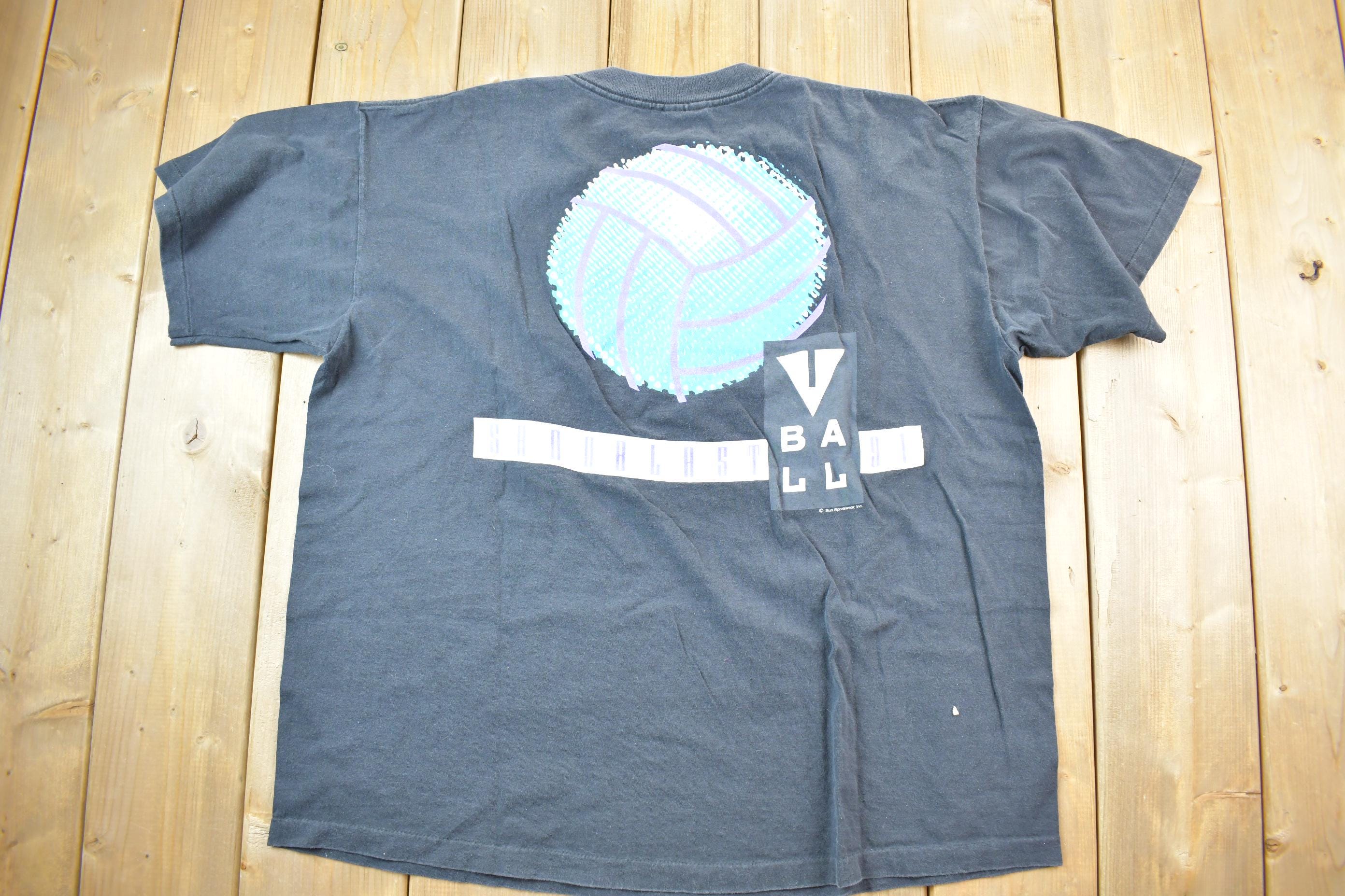 Vintage 1991 Sand Blast 91 Vball Volleyball Graphic T-Shirt
