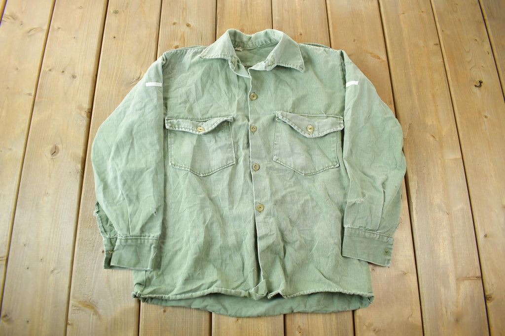 Vintage 1960s OG-107 Military Sateen Jacket /