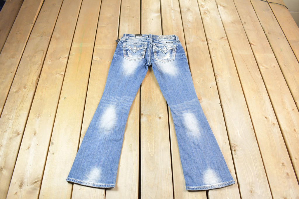 Vintage Y2K Miss Me Bedazzled Mid Rise Jeans Size 26x31