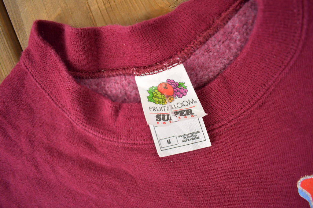Vintage 1990s Peace On Earth Winter Holiday Theme Crewneck Sweatshirt Size M