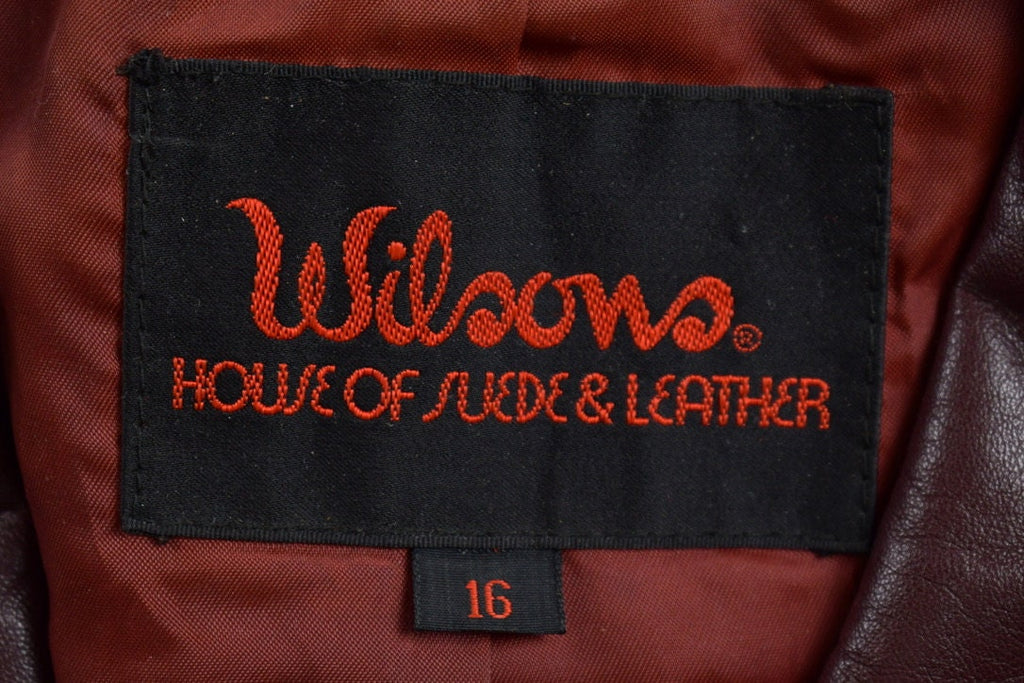 Vintage 1980s Wilsons Brown Leather Jacket