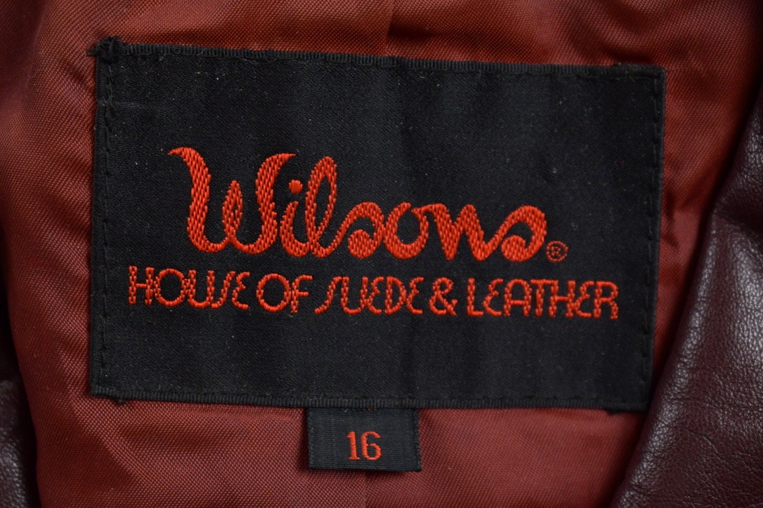 Vintage 1980s Wilsons Brown Leather Jacket