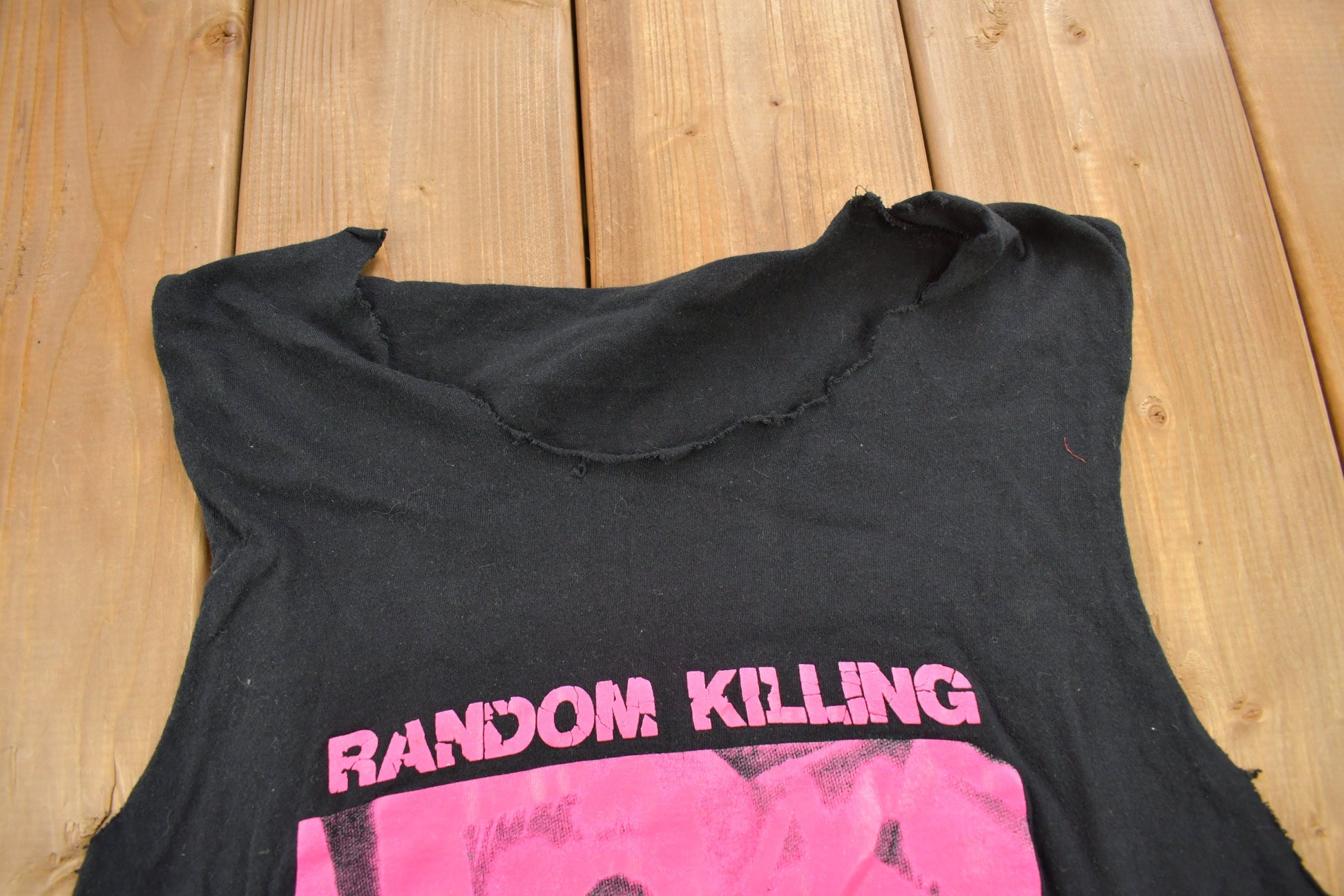 Vintage 1992 Random Killing Fluorescent Hell Tour Chopped Band T-shirt