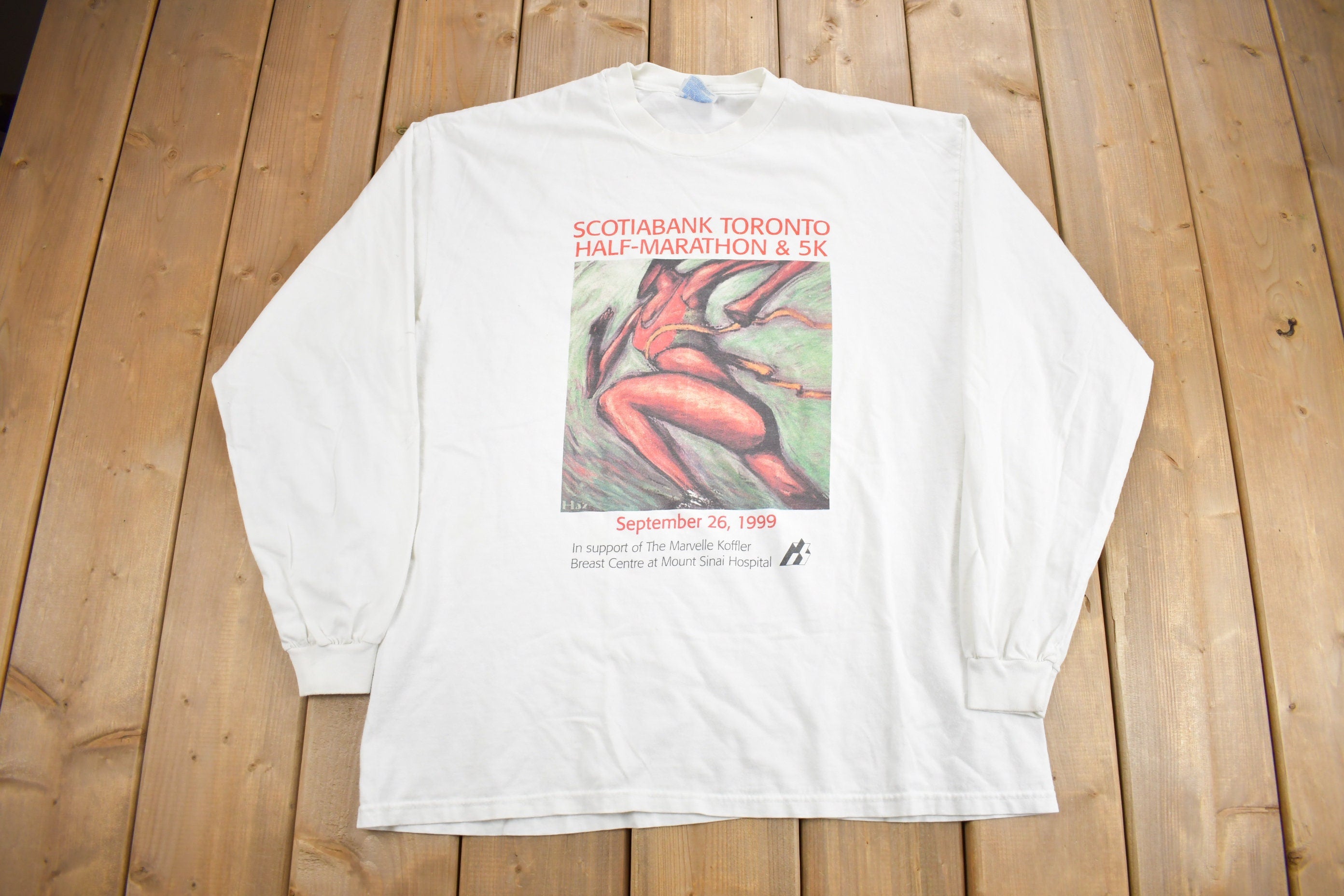 Vintage 1999 Scotiabank Toronto Half-Marathon Graphic T Shirt