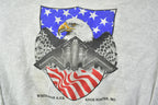 Vintage 1990s Stealth Bomber Knob Noster American Flag Crewneck Sweatshirt