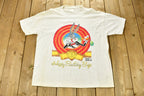 Vintage 1990 Bugs Bunny Birthday Looney Tunes Cartoon Promo T-Shirt