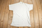 Vintage 1980s Fruit Of The Loom Blank White T Shirt