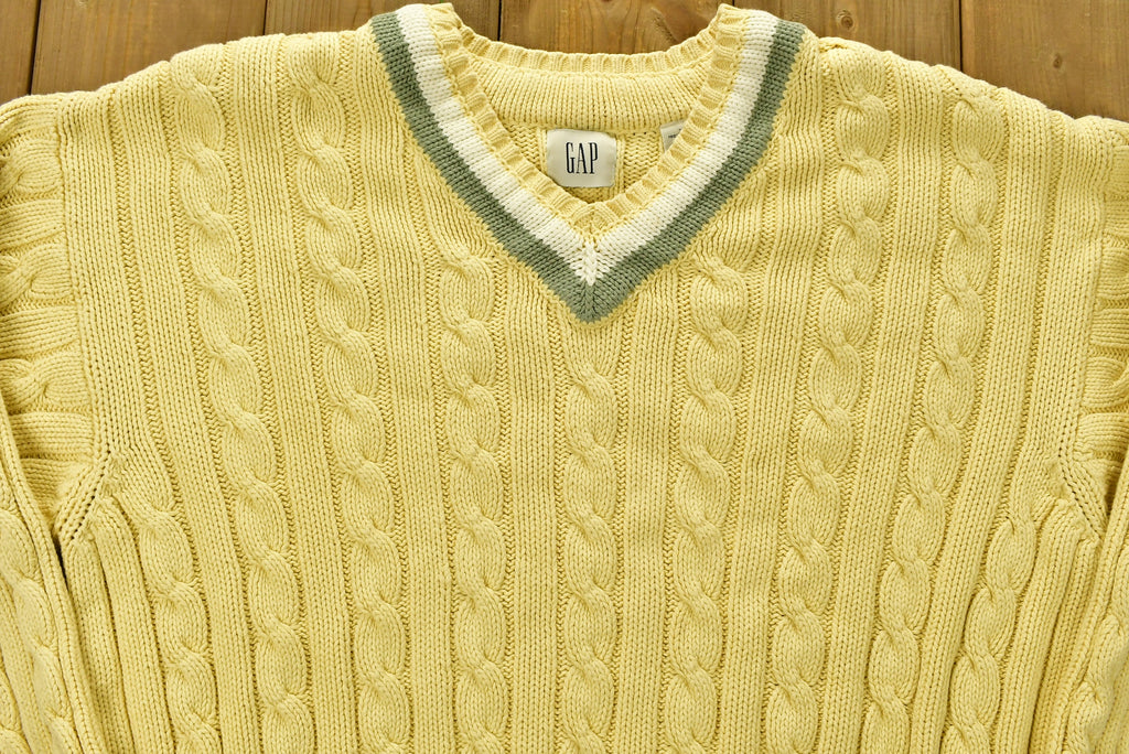 Vintage 1990s The GAP Knitted V-Neck Sweater