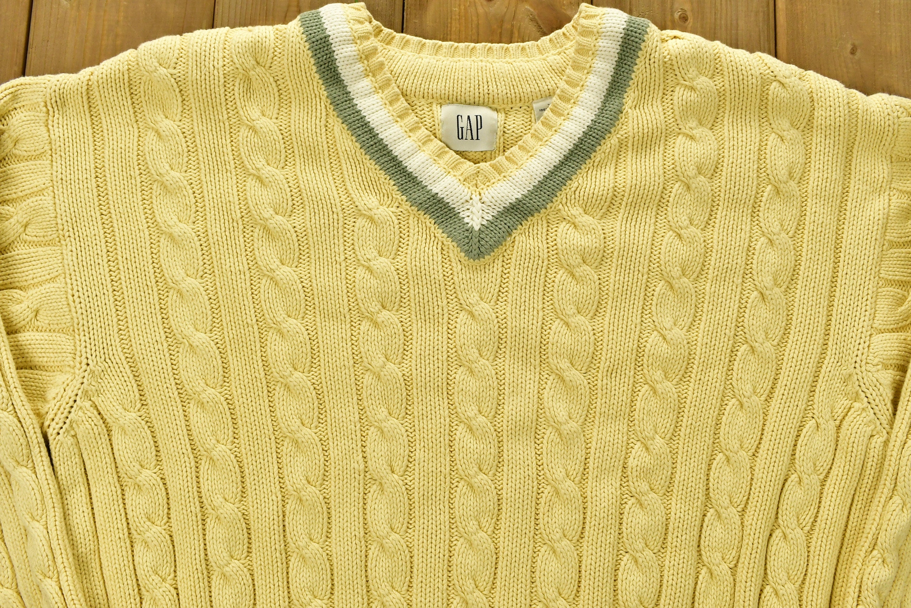 Vintage 1990s The GAP Knitted V-Neck Sweater