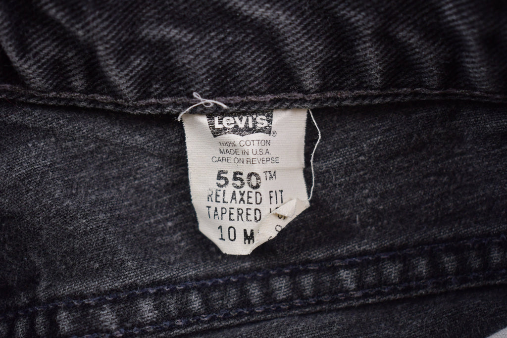Vintage 1990s Levi's 550 Red Tab Black Denim Jeans Size 25 x 30 / Made in USA / 90s Denim / Streetwear Fashion / Vintage Levi's