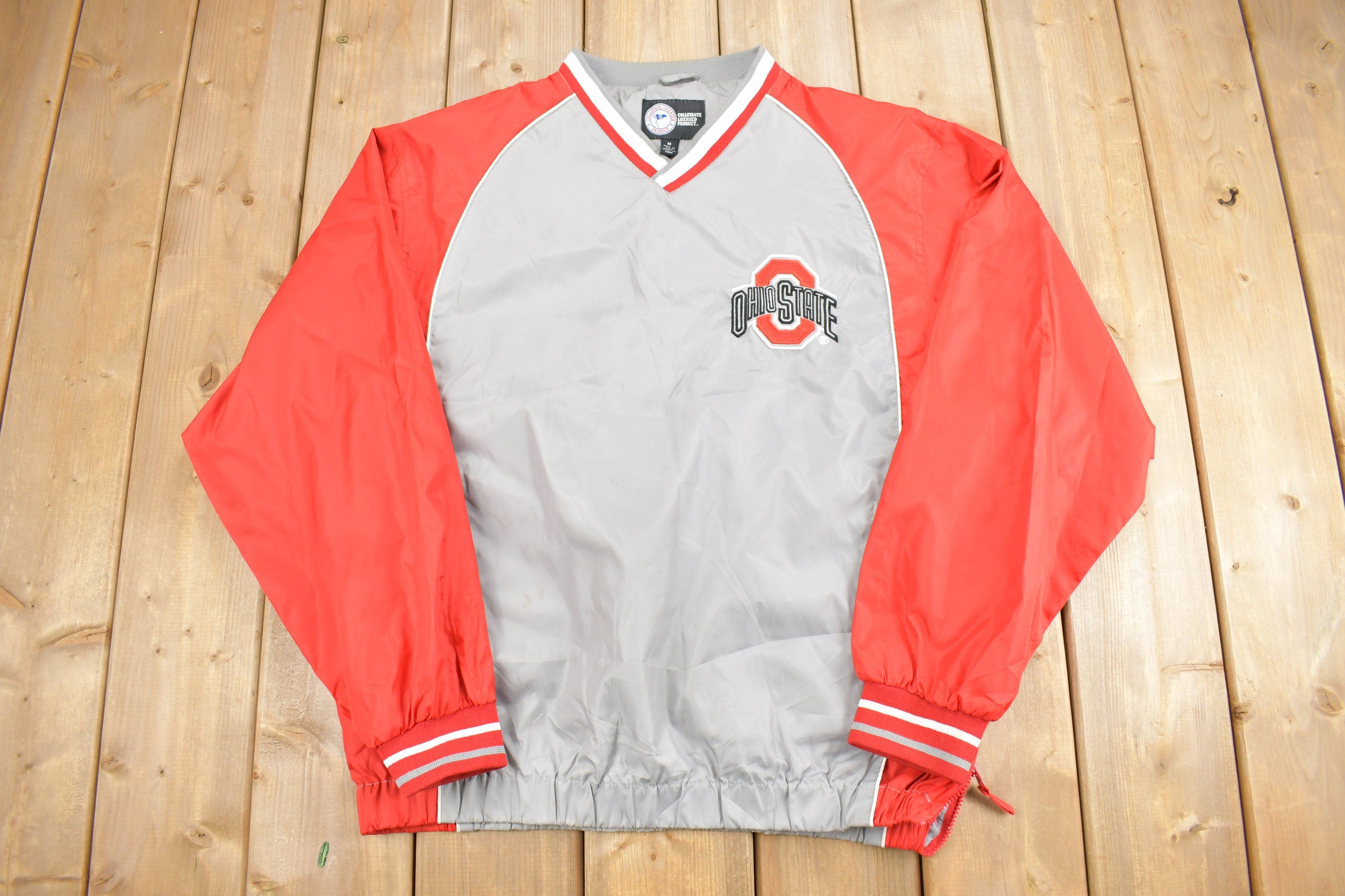 Vintage 1990s Ohio State University Buckeyes Collegiate Pullover Windbreaker