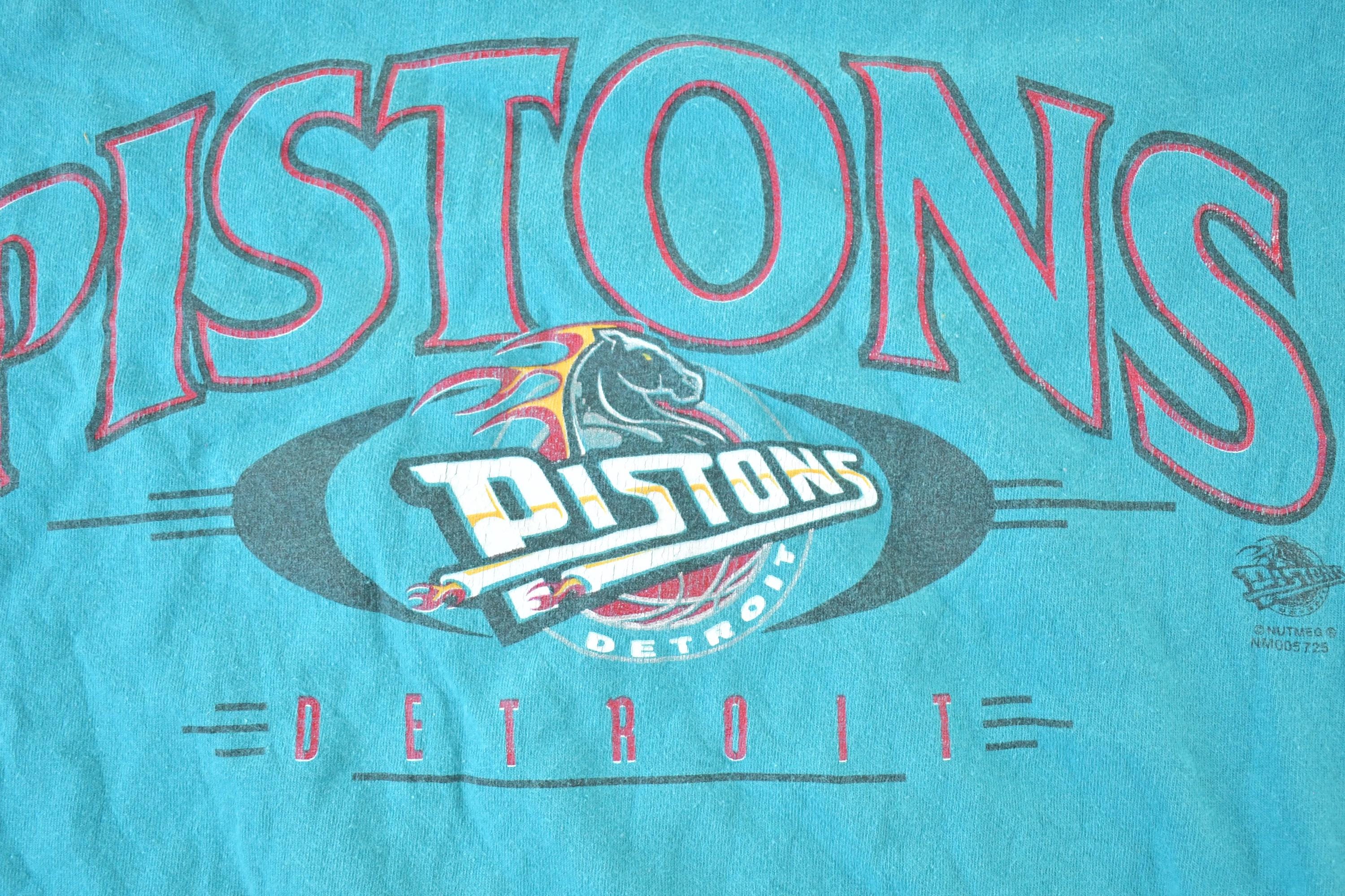 Vintage 1990s Detroit Pistons NBA Basketball Graphic Tank Top Mens L