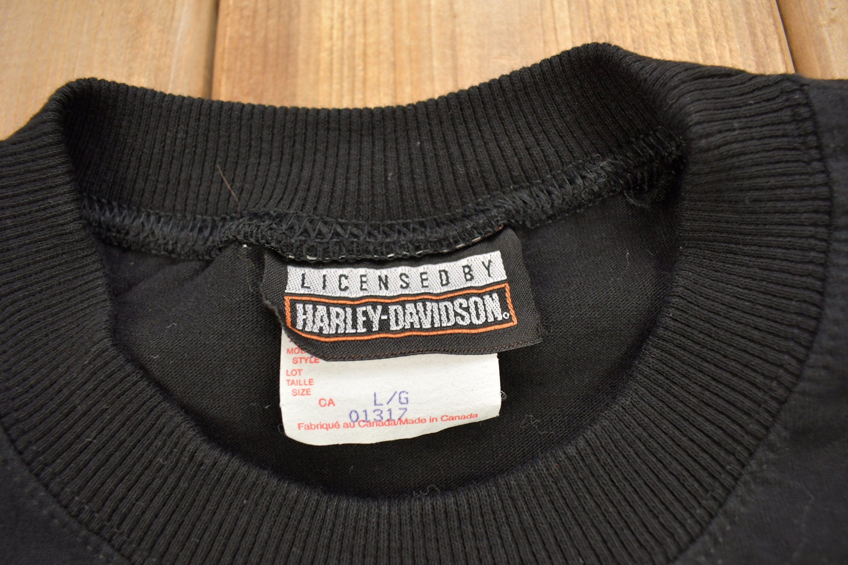 Vintage 1990s Harley Davidson Motorcycles Embroidered T-Shirt