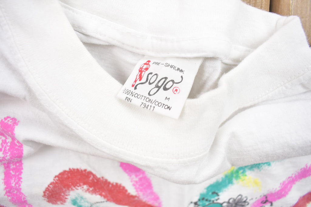 Vintage 1990s Floral Graphic T Shirt
