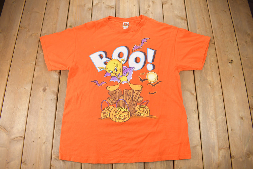 Vintage 2001 Tweety Bird Halloween Graphic Cartoon Promo T-Shirt