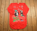 Vintage 1990s Panda-Monium On Ice Crewneck Sweatshirt / 90s Crewneck / Made In USA / Streetwear / Festive Sweater / Cute / Animal Sweater