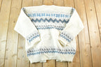 Vintage 1990s Ice Sheep Wool Knit Clasp Sweater womens L