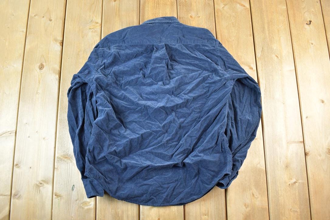 Vintage 90s Ralph Lauren Corduroy Button-Up Shirt (Youth L)