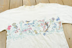 Vintage 1990s Northern Reflections Flowers Birds Graphic T-Shirt Mens L / Streetwear / Retro / Single Stitch / 90s Graphic Tee / Nature