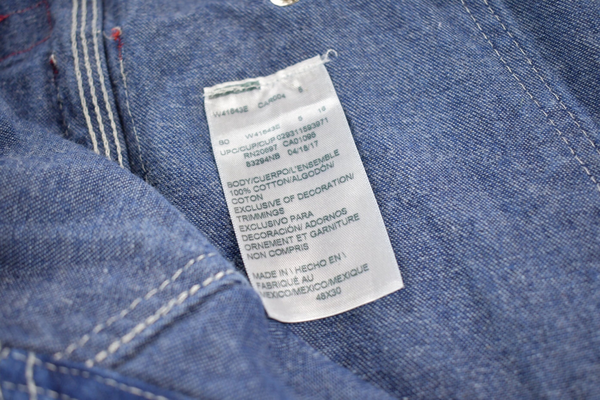 Vintage 1990s Dickies Denim Jean Overalls Size 48 x 30 / Vintage Overalls / Streetwear / Vintage Workwear / Dickies / Vintage Jean Overalls