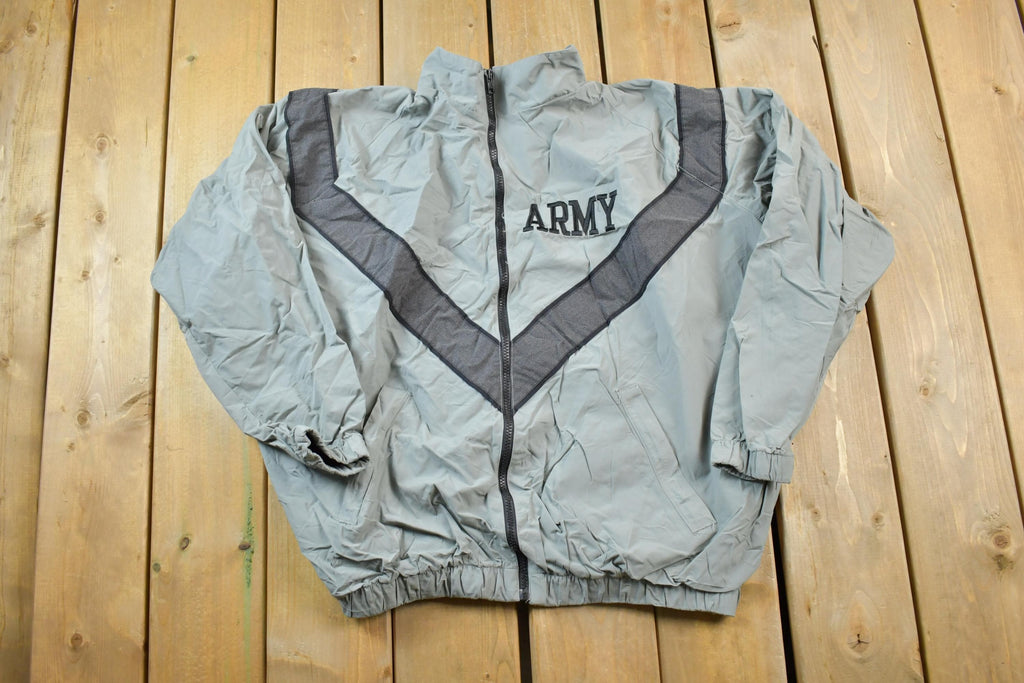 Vintage Army Reflective Military Full Zip Windbreaker Jacket