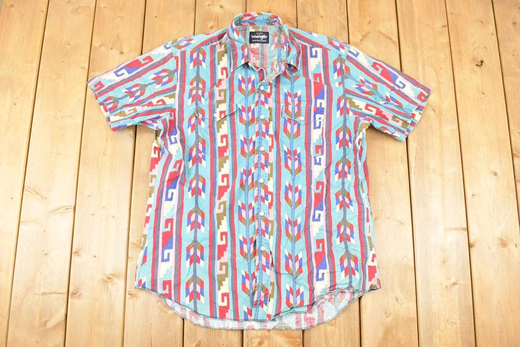 Vintage 1990s Wrangler Western Button Up Shirt Men's L