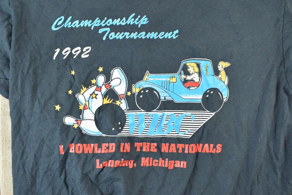 Vintage 1992 Screen Stars Best Bowling Championship Single Stitch T-Shirt