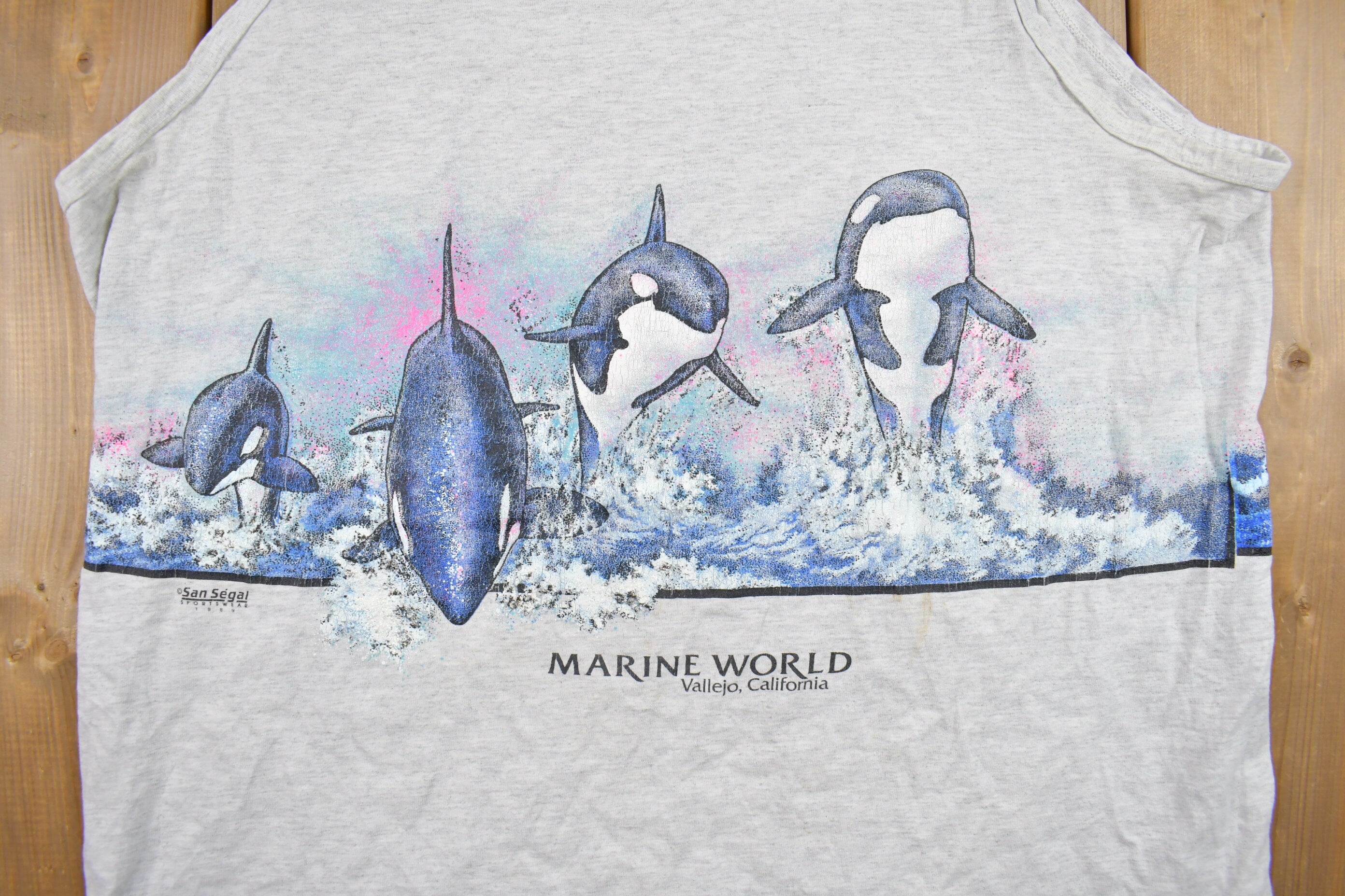 Vintage Marine World California 1990s Theme Graphic Tank Top