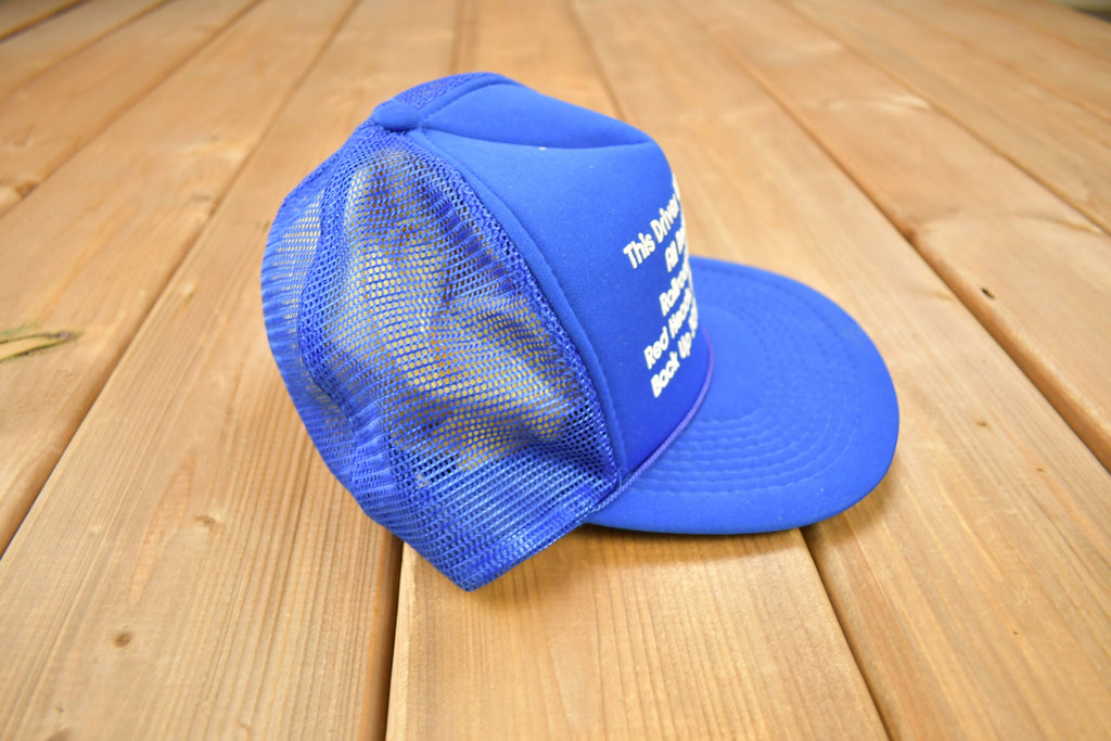 Vintage 1980s Funny Truck Driver Theme Trucker Hat