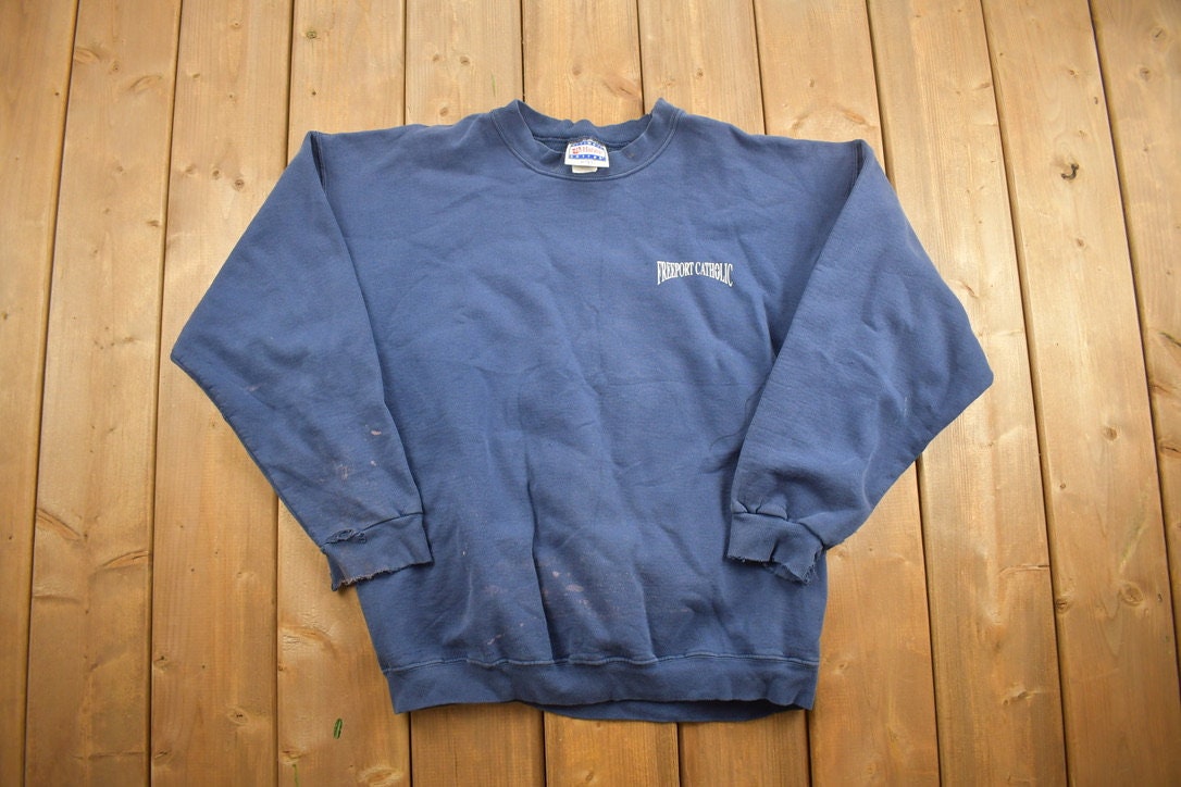 Vintage 1990s Freeport Catholic Crewneck Sweatshirt
